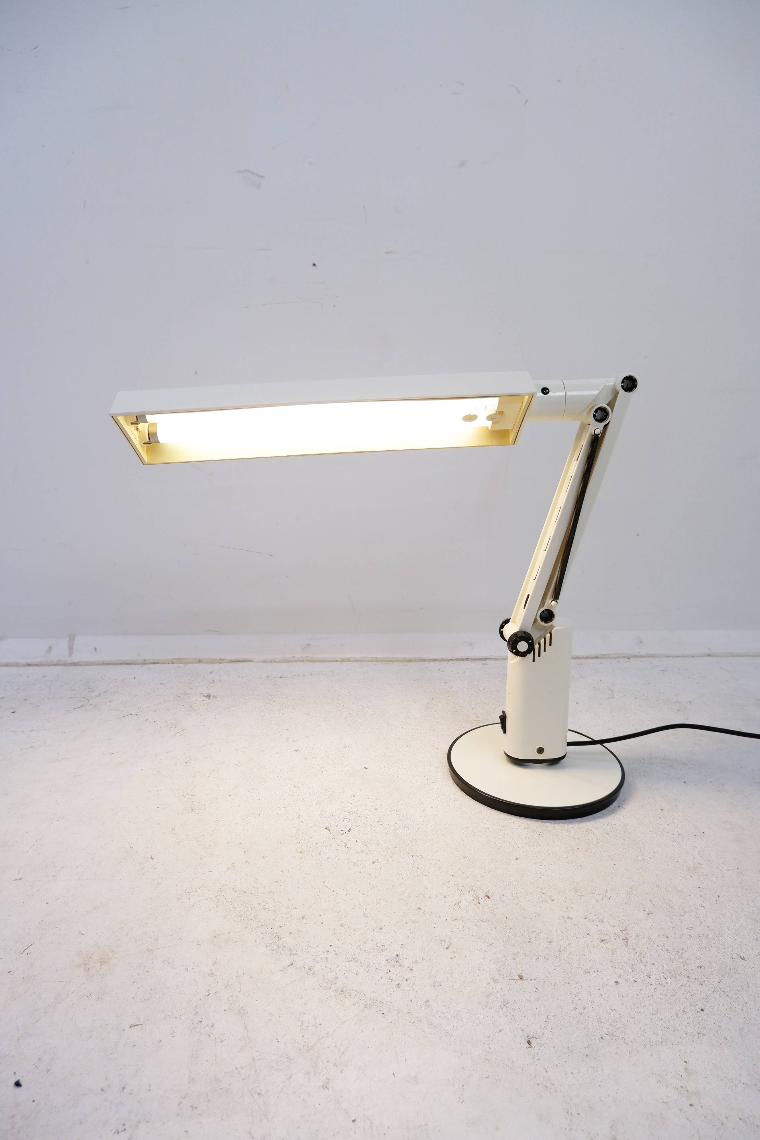 Fagerhults white desk lamp model “Lucifer”, 1970s