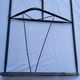 Postmodern entrance wardrobe from the 1980s in black metal and Bakelite, 180 cm.