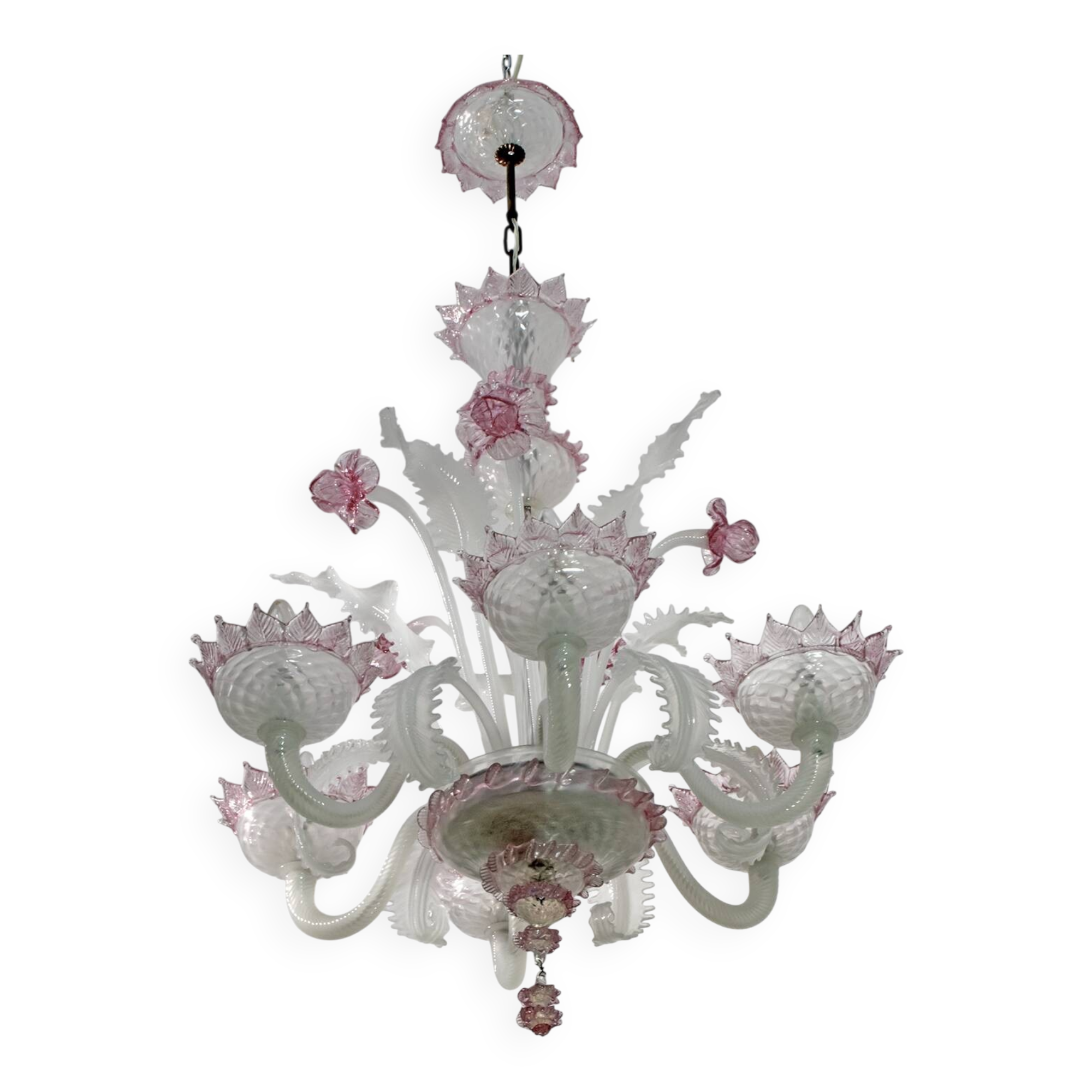 20th Century Modern Venetian Murano Glass Chandelier "Ca'rezzonico" Style
