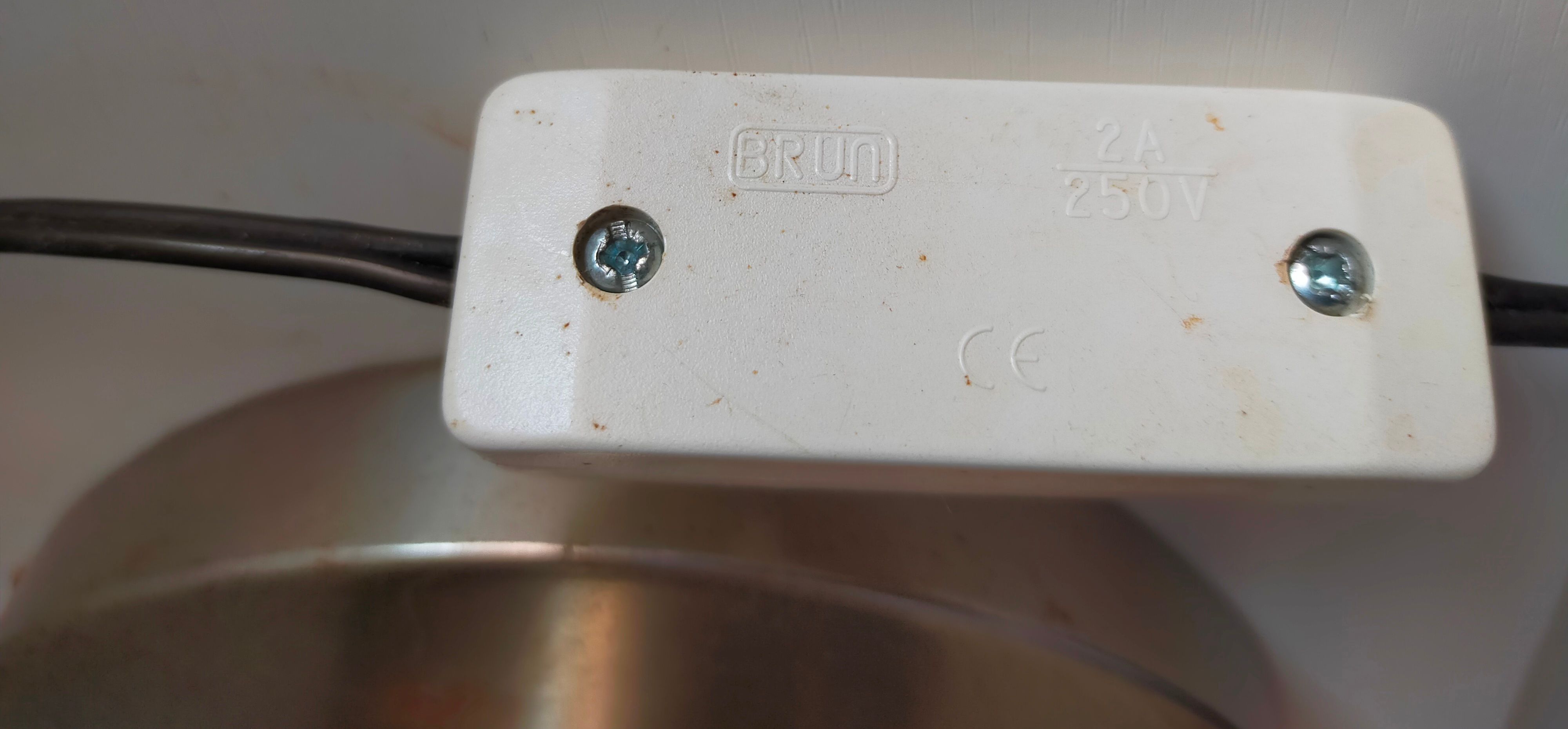 Vintage metal chrome spiral lamp foot