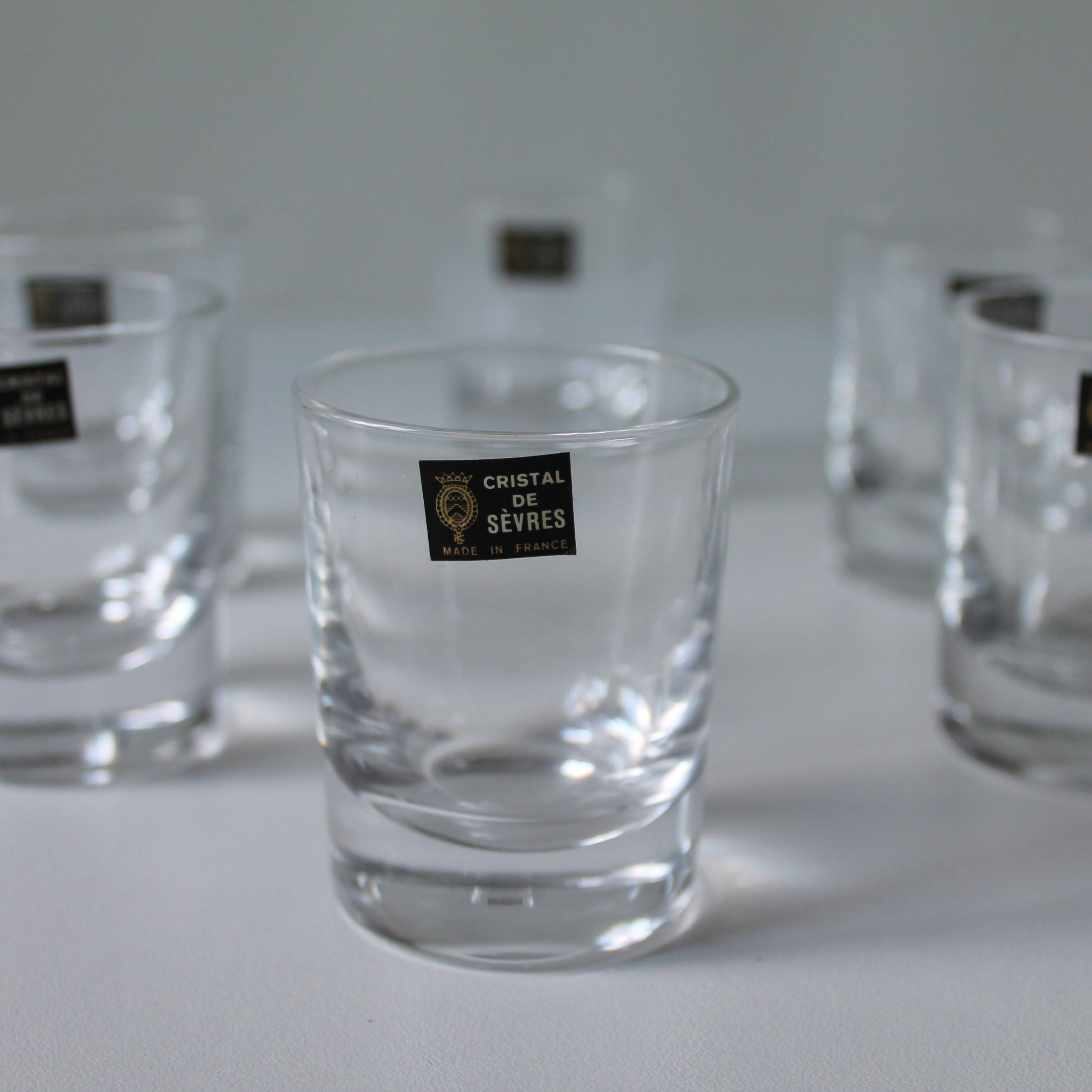 Série de 6 verres en 'cristal de Sèvres'