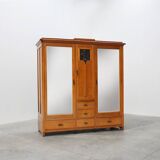 Armoire de style Art Nouveau avec plaquette signée par Geo Vervanck, Belgique