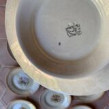 Service of plates and dish Oeillet Creil et Montereau