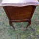 Wood and marble bedside table