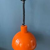 Orange Fog & Morup enamel pendant lamp by Joe Hammerborg