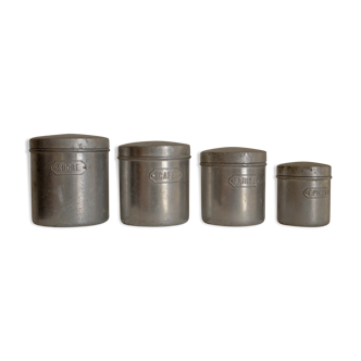 Old tin spice pots