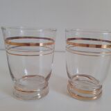 Verres avec dorures