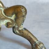 Bougeoir en bronze doré tripode XIXème