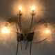 Pair of vintage brass double wall light design 60 years