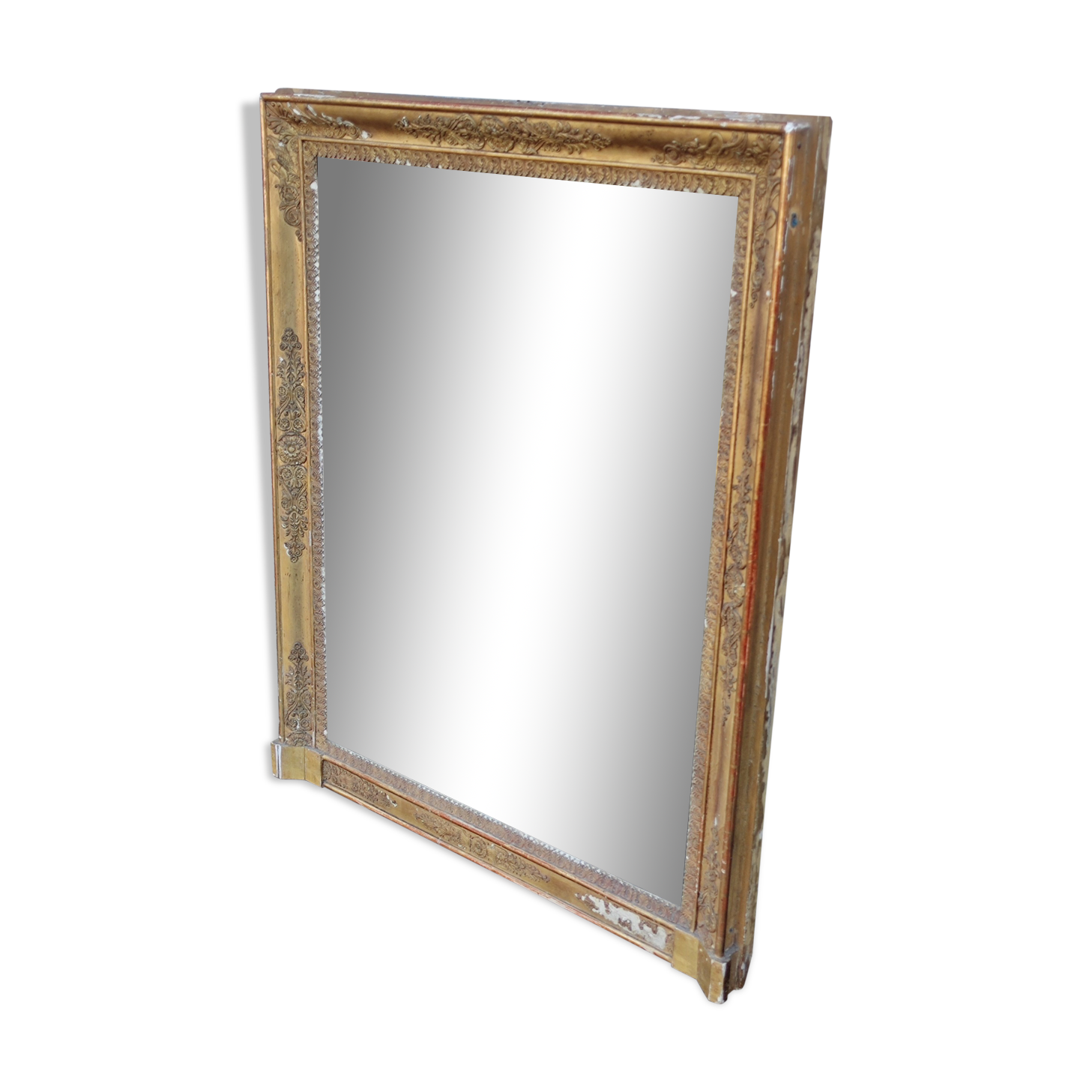 Ancien miroir doré 19 ème