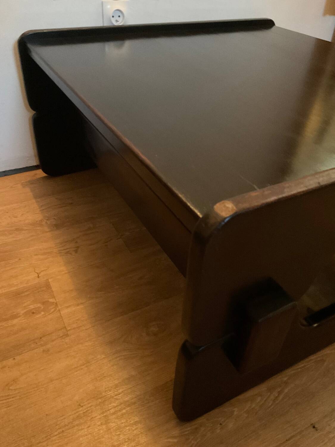 Scandinavian coffee table in brown wood from the 60s and 70s