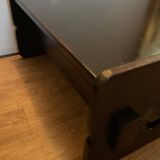 Scandinavian coffee table in brown wood from the 60s and 70s