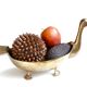 Trinket bowl bird in brass, years 60