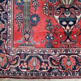 Antique Persian Kashan prayer handmade rug 131cm x 198cm 1920s - 1C1222