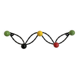 Wall-mounted coat rack with balls, Feraud style, 1960s
