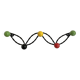 Wall-mounted coat rack with balls, Feraud style, 1960s