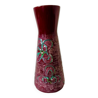 Grand vase Fat Lava Strehla DDR 1960 vintage