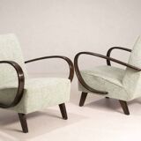 Pair of armchairs H-227, Jindřich Halabala, 1930s, Czechoslovakia