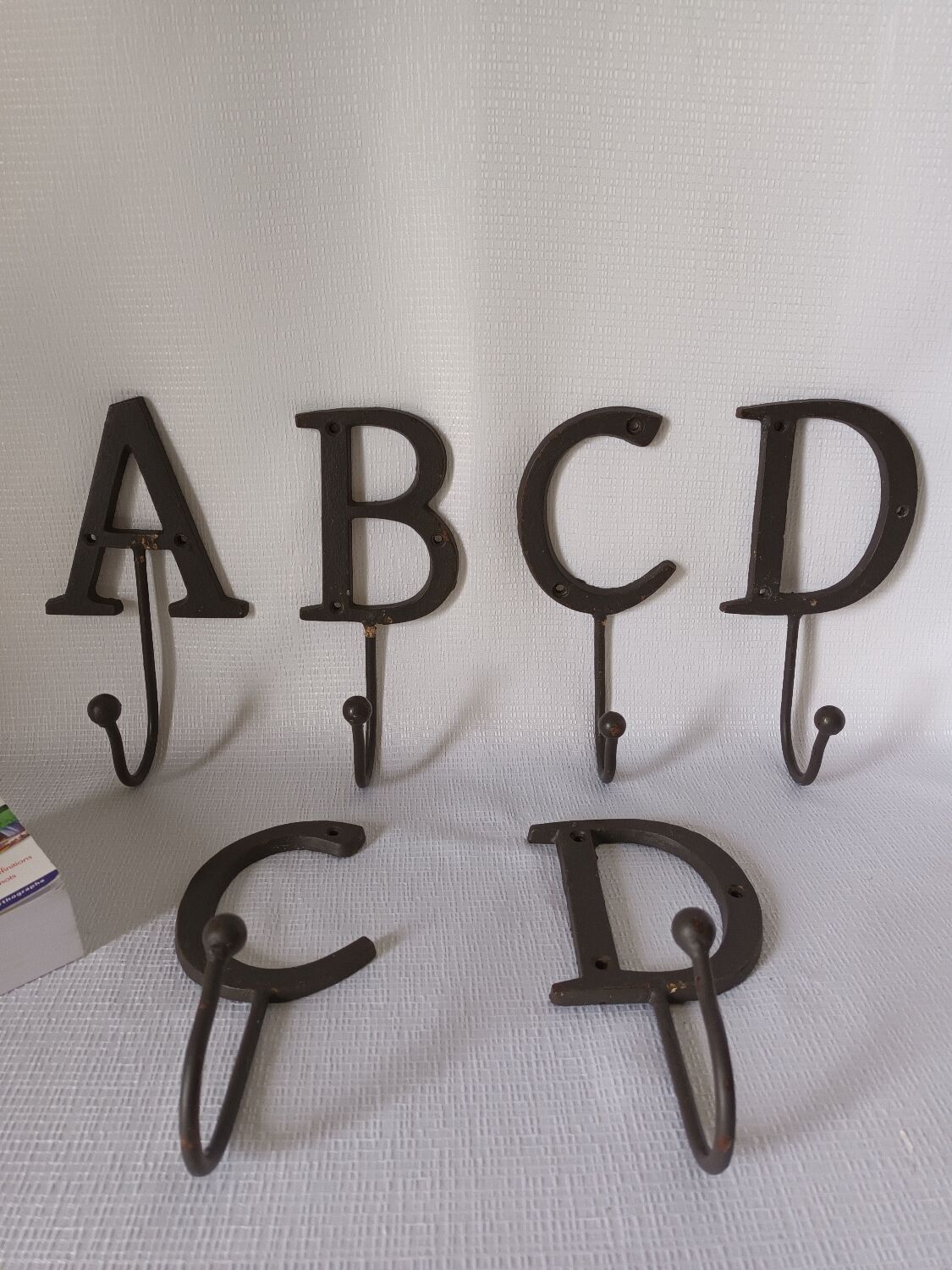 Patères Lettres en fer forgé