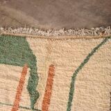 Handmade Beni Ourain Berber rug with colourful patterns, 1.5/2.5 m.