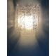 Pair of Contemporary Hammered Strips ”Listelli” Murano Glass Chromed Wall Sconces by Simoeng