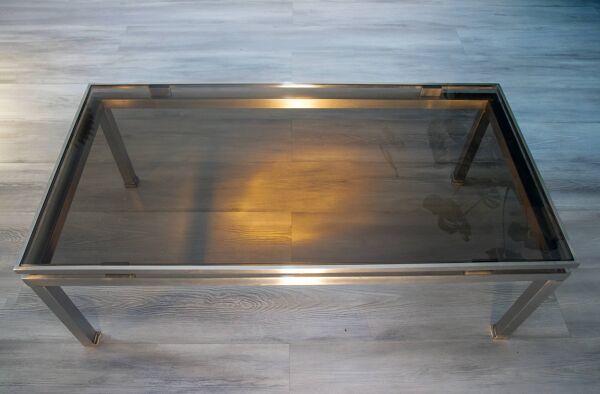 Table basse 1970 par guy lefevre pour la maison jansen