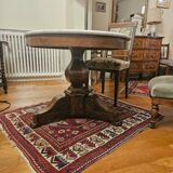 Restoration guéridon in mahogany and marble