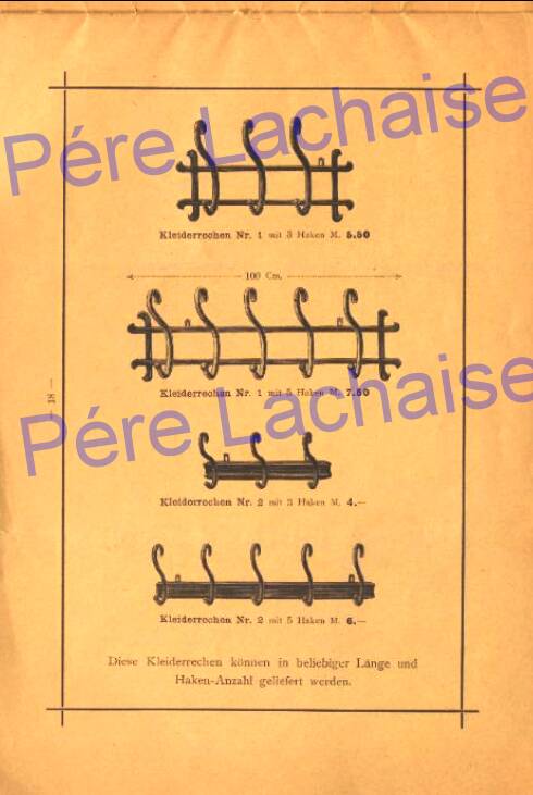 Thonet wall coat rack with 5 hooks 1900