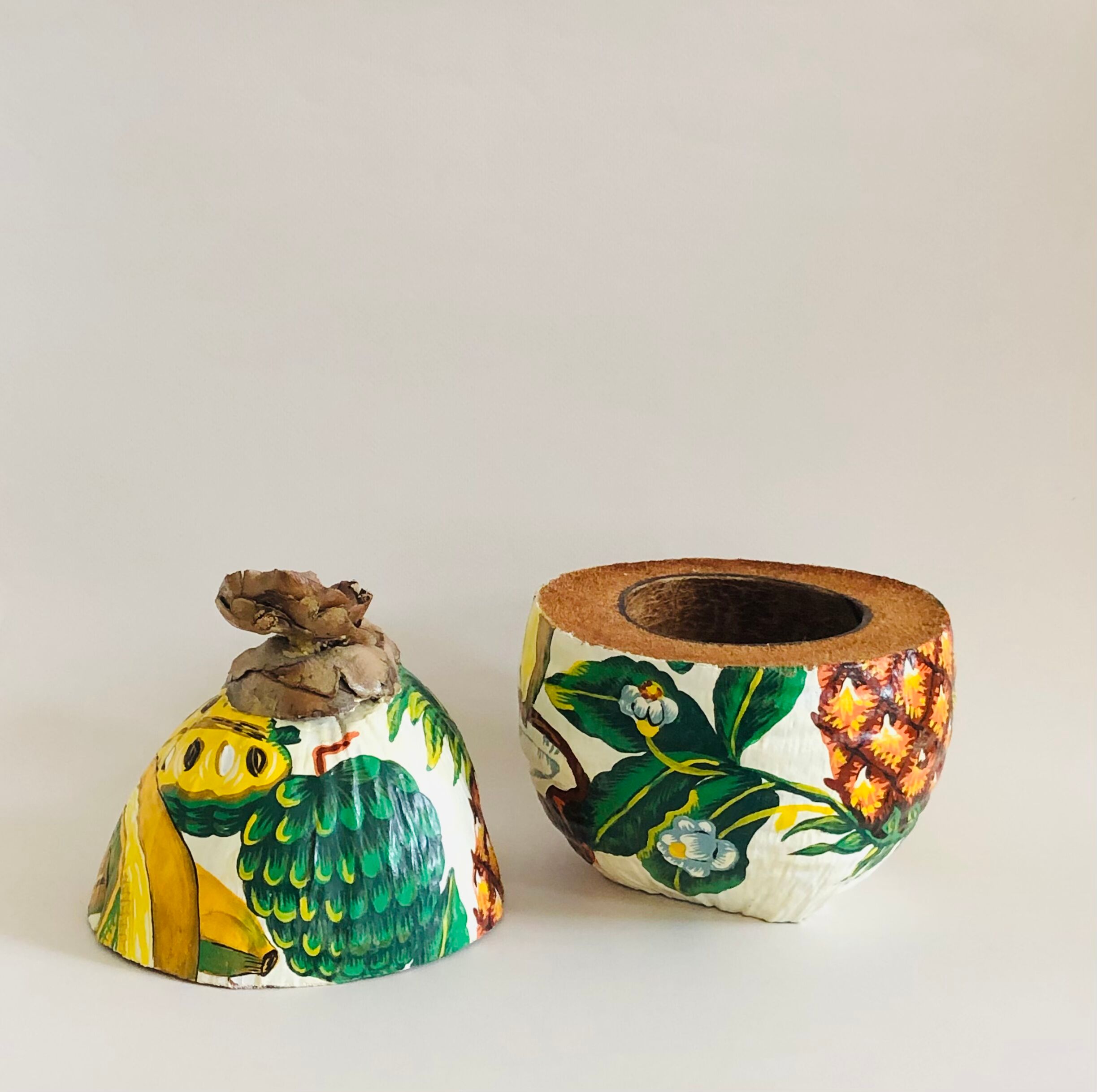 Vintage coconut ice bucket