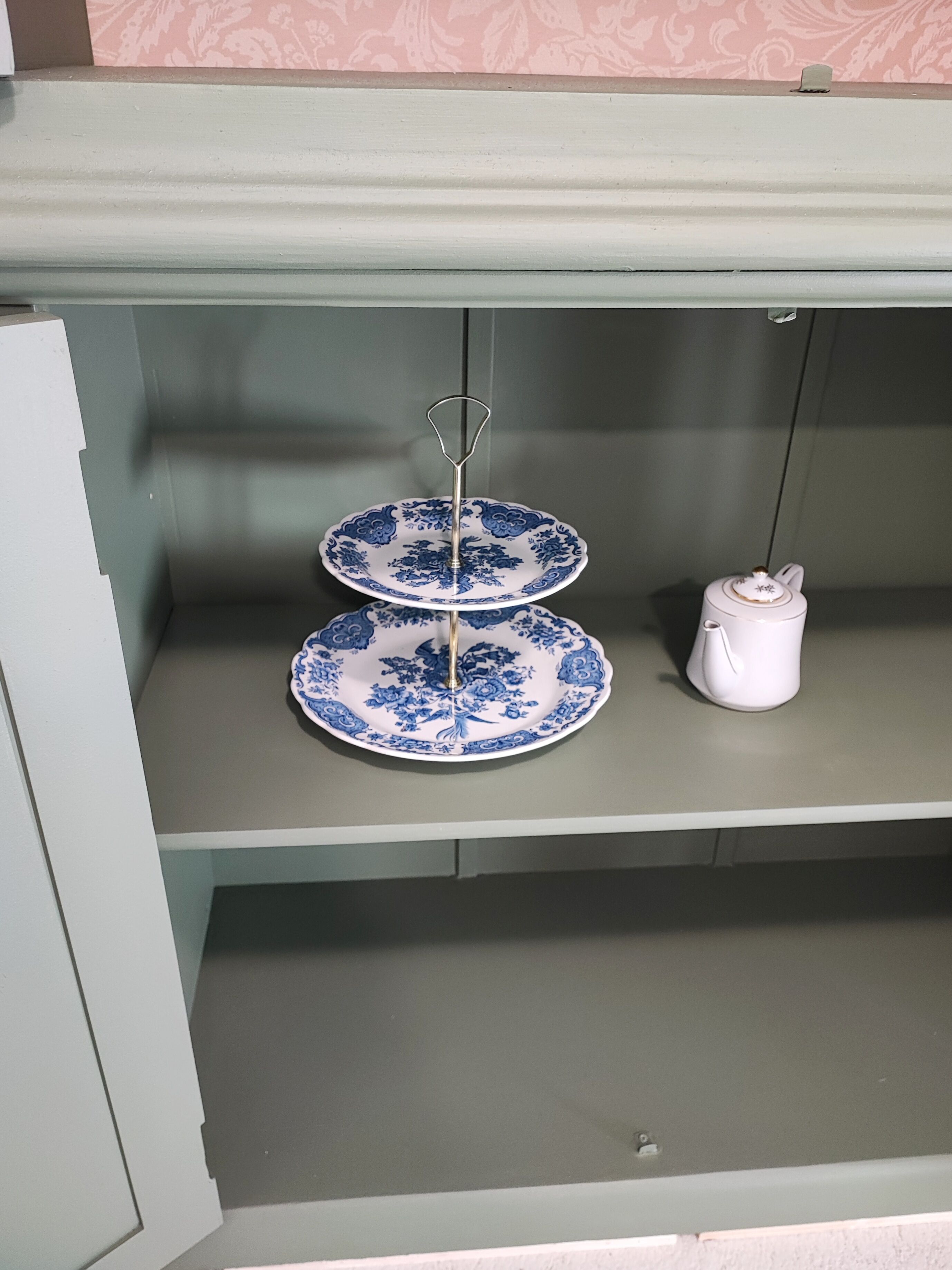 English green glazed sideboard