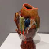 Pichet poisson en faïence Vallauris, 1970