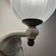 pair of ceramic and frosted glass wall lights 1950