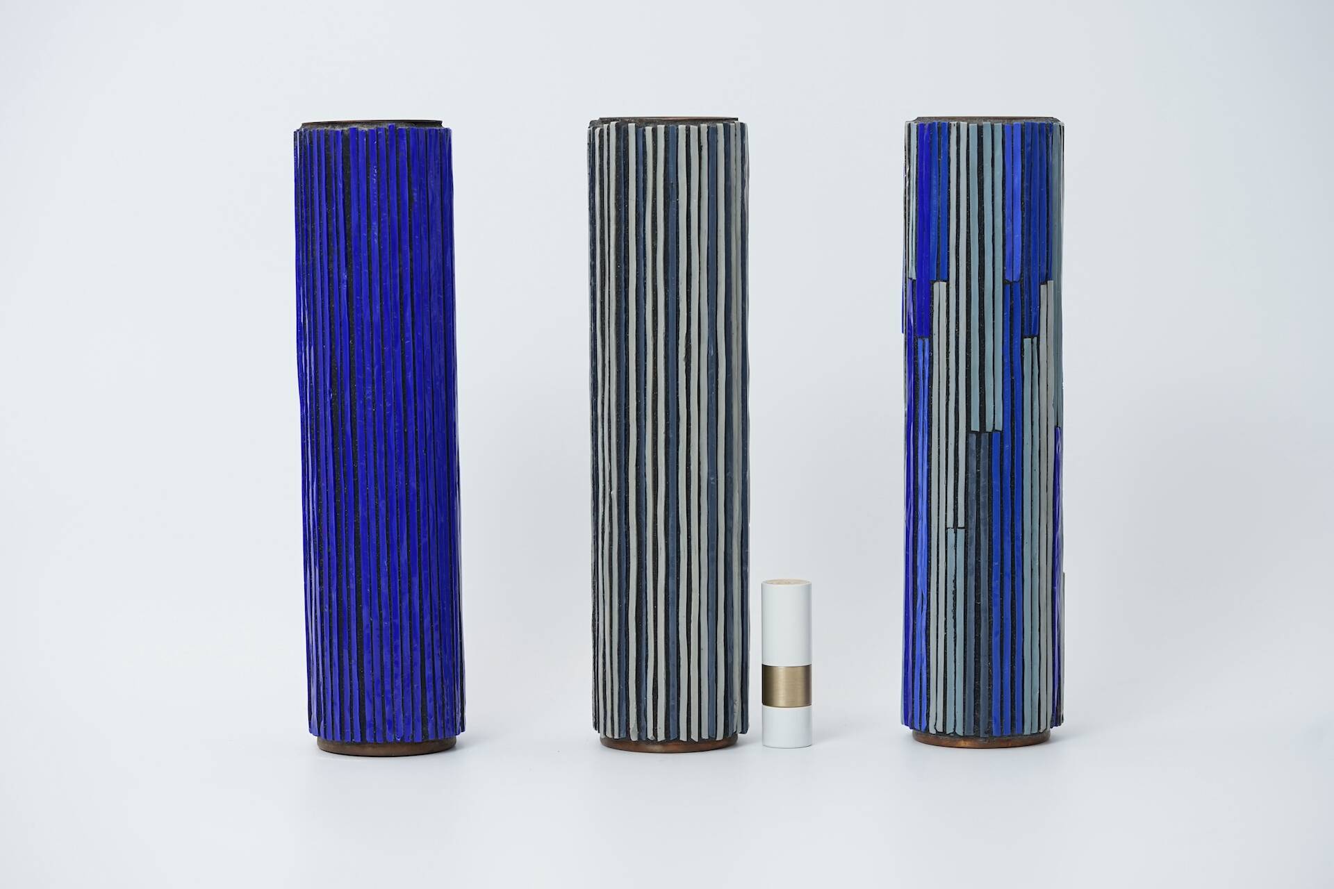 Mid Modern Pottery Mosaic Vases by W. Zimmermann for Ritter