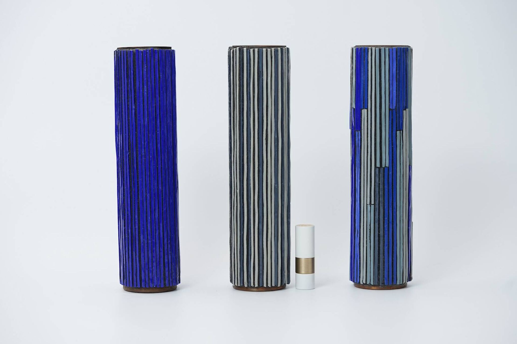 Mid Modern Pottery Mosaic Vases by W. Zimmermann for Ritter