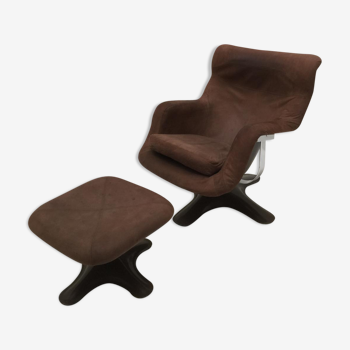 Fauteuil et ottoman par Yrjo Kukkapuro pour Haimi 1965