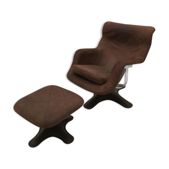 Fauteuil et ottoman par Yrjo Kukkapuro pour Haimi 1965