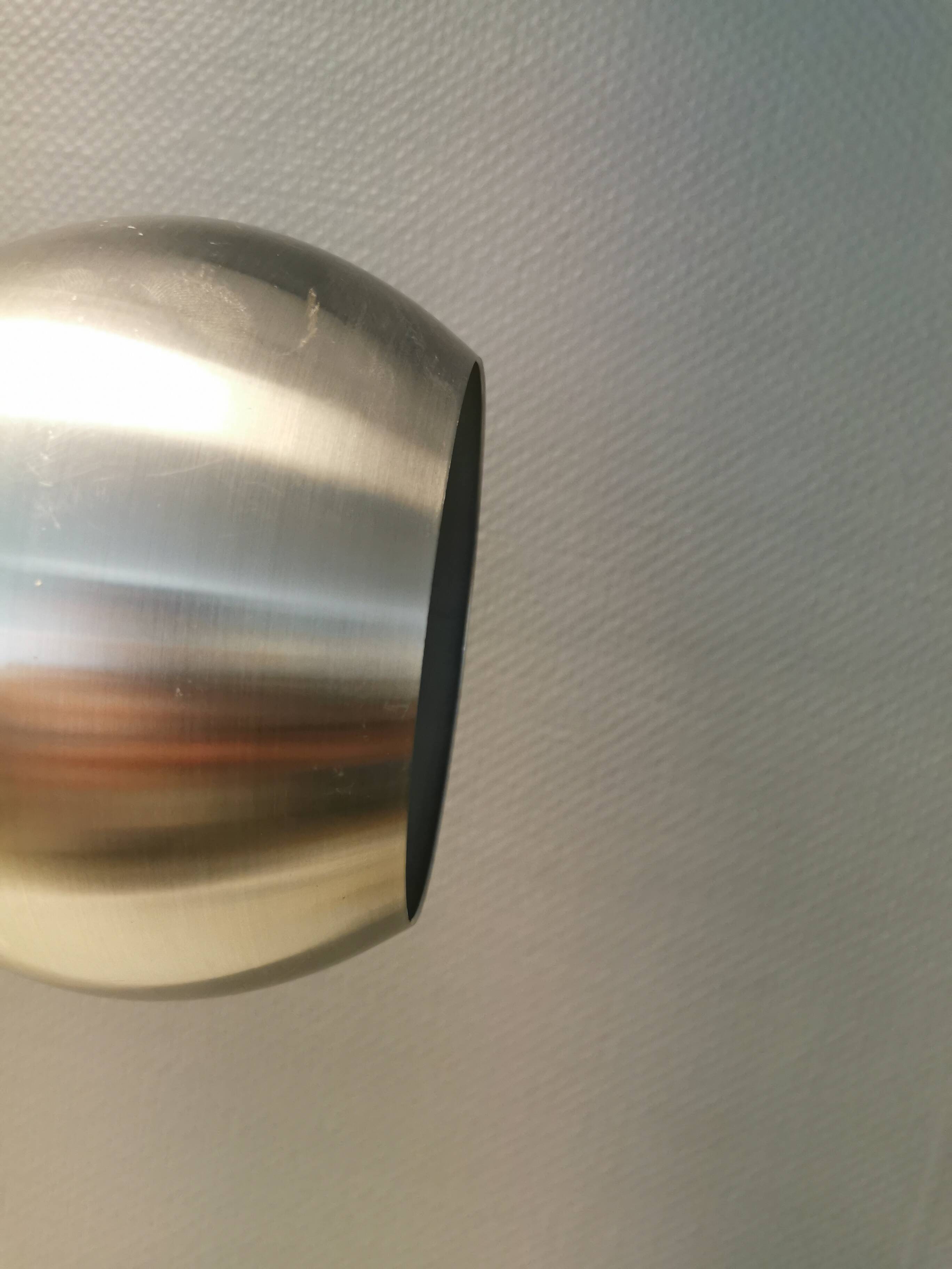 Lampe à suspension danoise originale en métal argenté, modèle "Ball" conçue par Benny Frandsen 1980