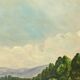 Tableau paysage au lac signé a Bailloud  années 50/70