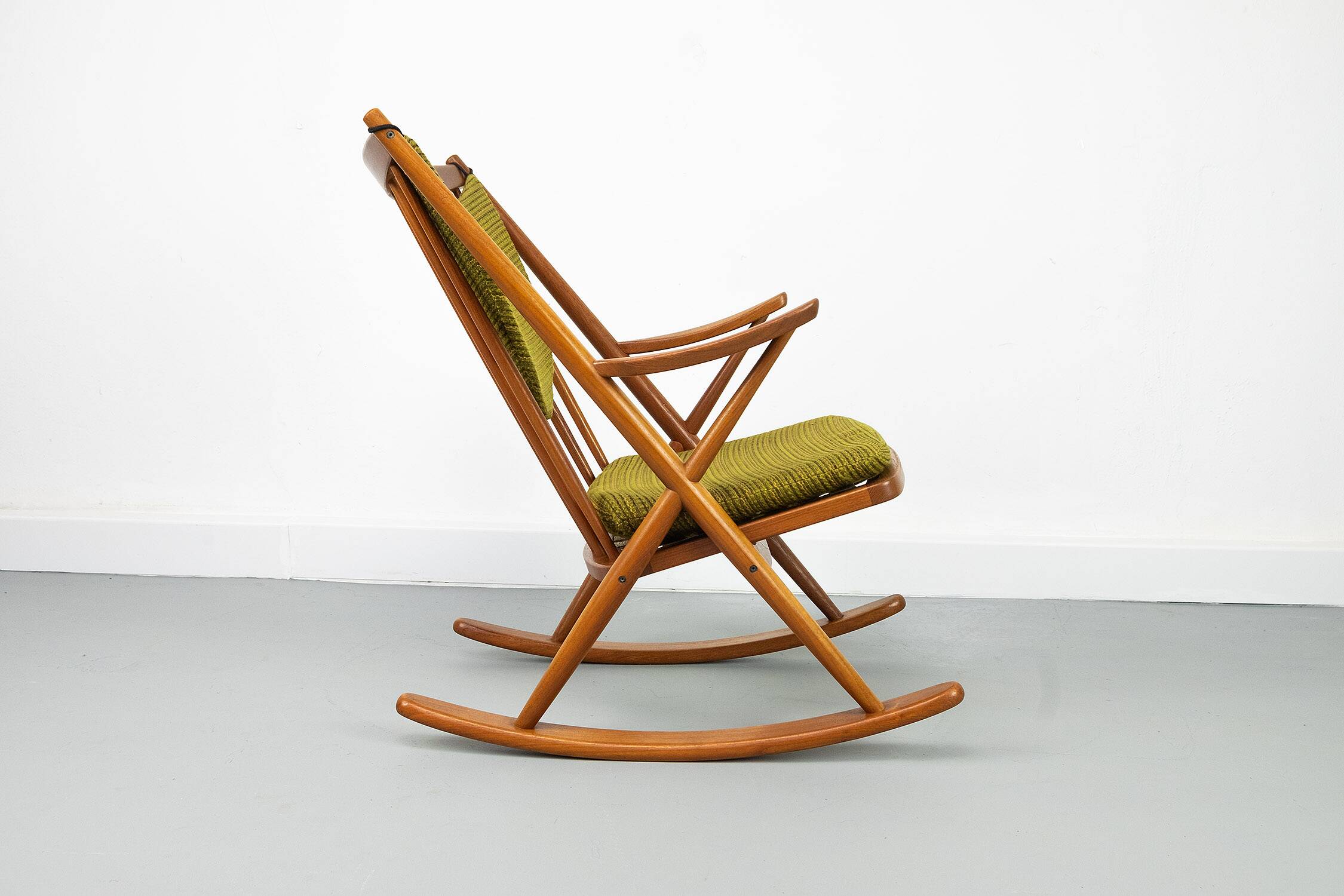 Midcentury Teak Rocking Chair by Frank Reenskaug for Bramin, 1960s