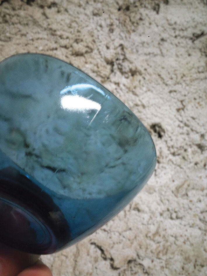 Set of 2 cups in blue glass Arcoroc