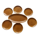Gien earthenware fish set, 6 plates and a serving dish