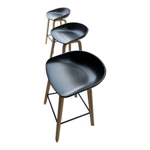 Lot 3 tabourets - noir
