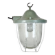 Green Industrial Bunker Cage Light from Polam Gdansk, 1970s