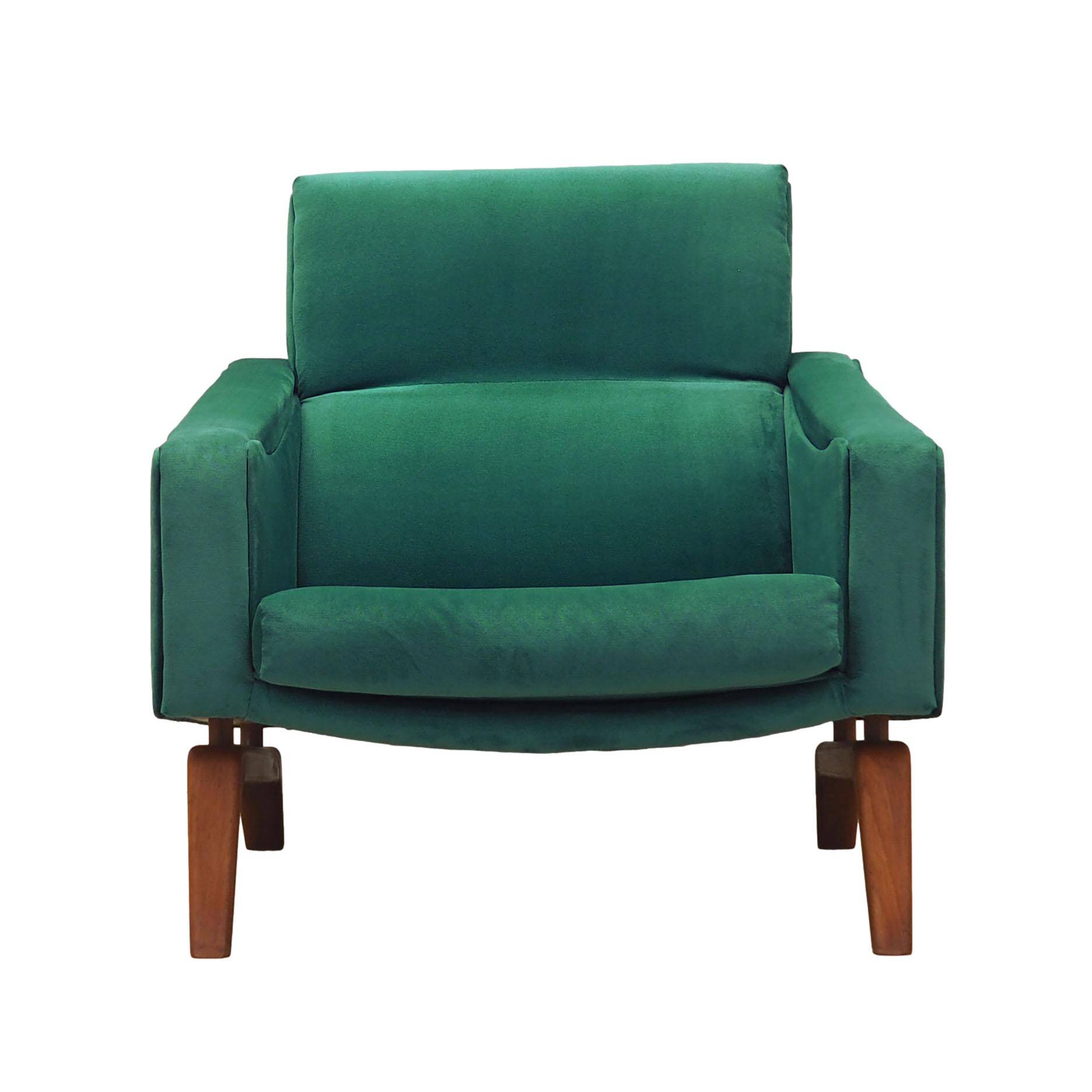 Green armchair, Danish design, 1970s, production: Denmark