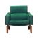 Green armchair, Danish design, 1970s, production: Denmark