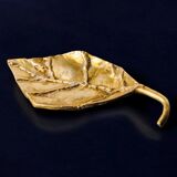 Brutalist leaf tray by David Marshall in bronze, Spain, 1970