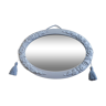Miroir classique ovale patiné taupe