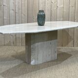 Travertine table from the 1970s from Roche Bobois