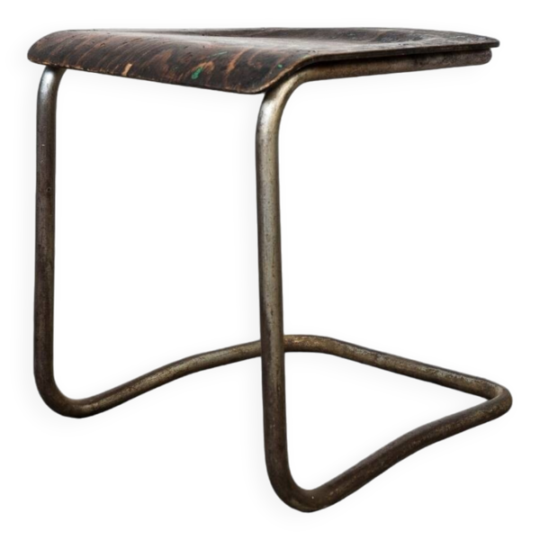 Premier tabouret en porte-à-faux en acier tubulaire par Mart Stam, années 1930