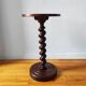 Turned solid wood side table